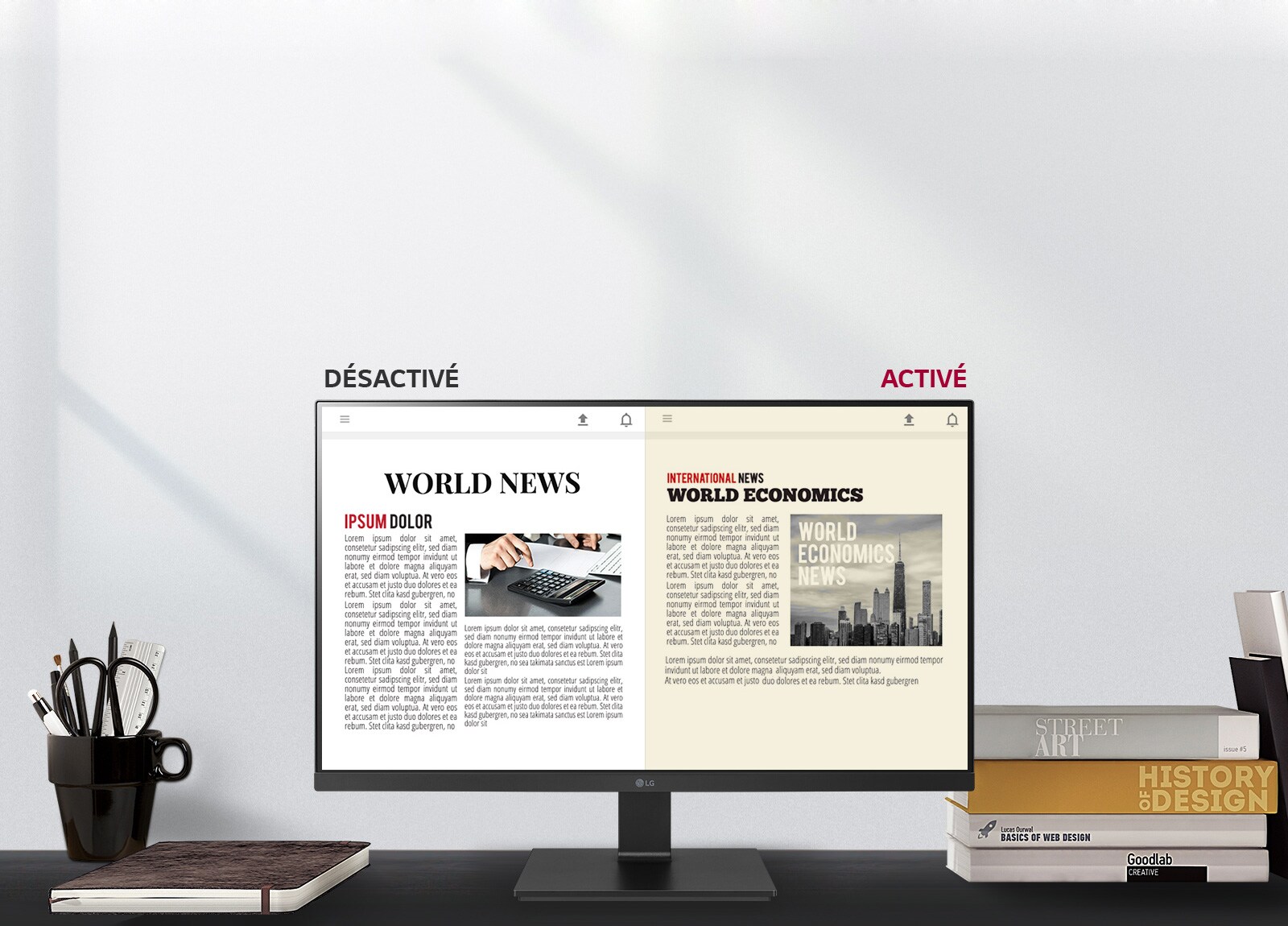 Moins de bleu pour plus de confort visuel1