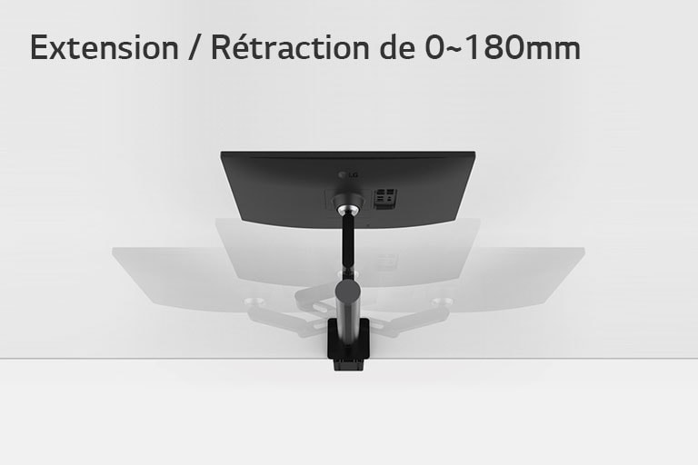 Amélioration de la plage d’extension et de rétraction de 0 ~ 180 mm