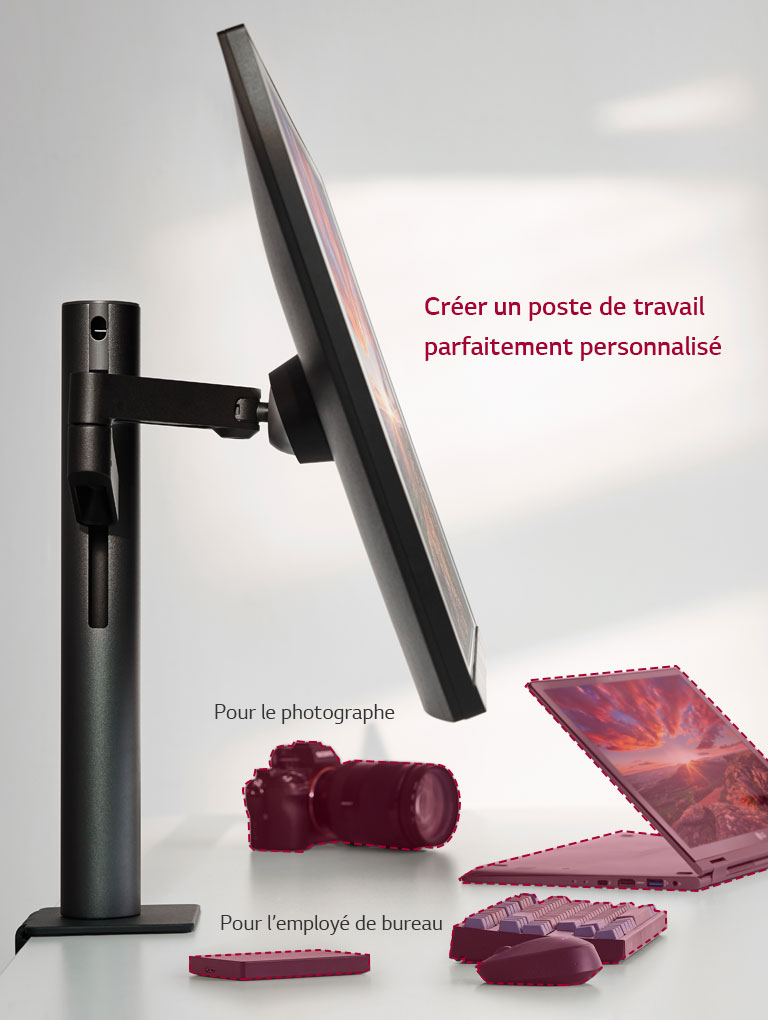 Créer un poste de travail parfaitement personnalisé, par exemple un photographe, un créateur, un employé de bureau