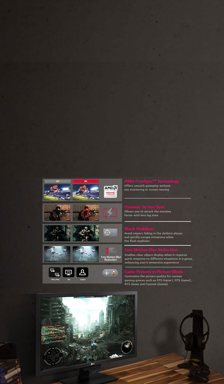 Plusieurs fonctionnalités gaming: Mode Jeu<br>2