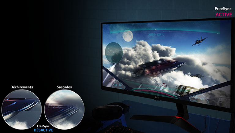 Mouvement de jeu fluide:Technologie AMD FreeSync™ 