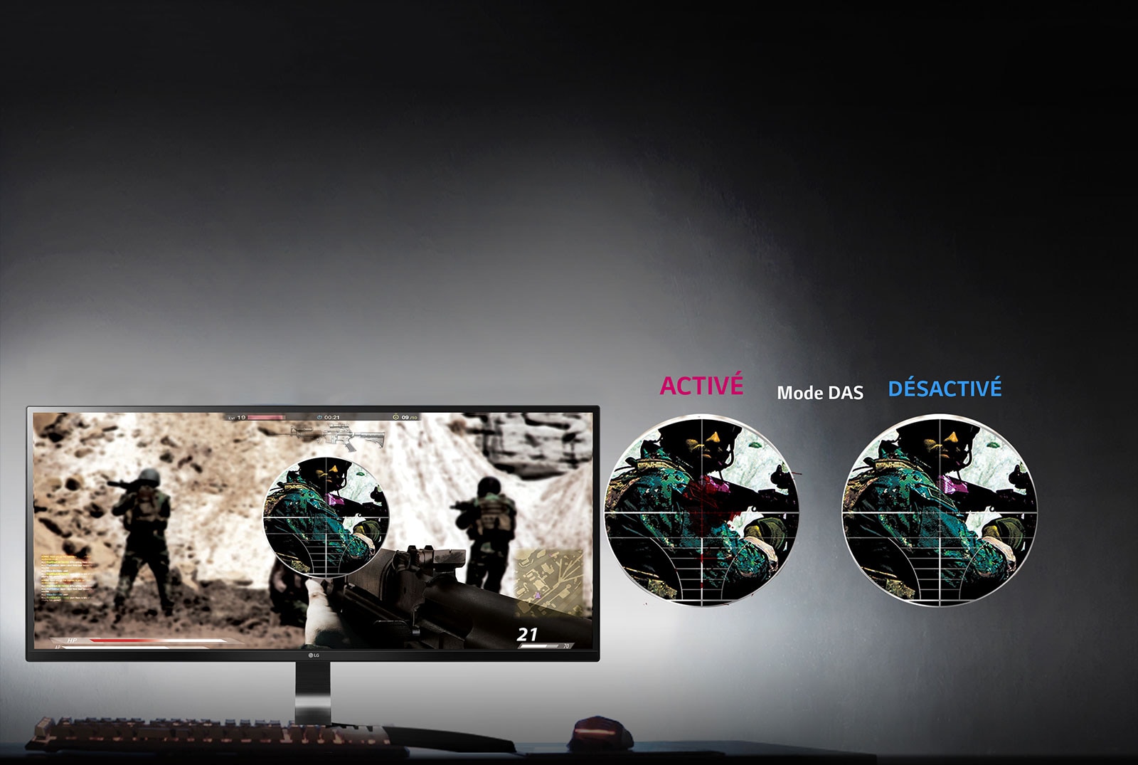 Plusieurs fonctions gaming pour gagner: Mode DAS