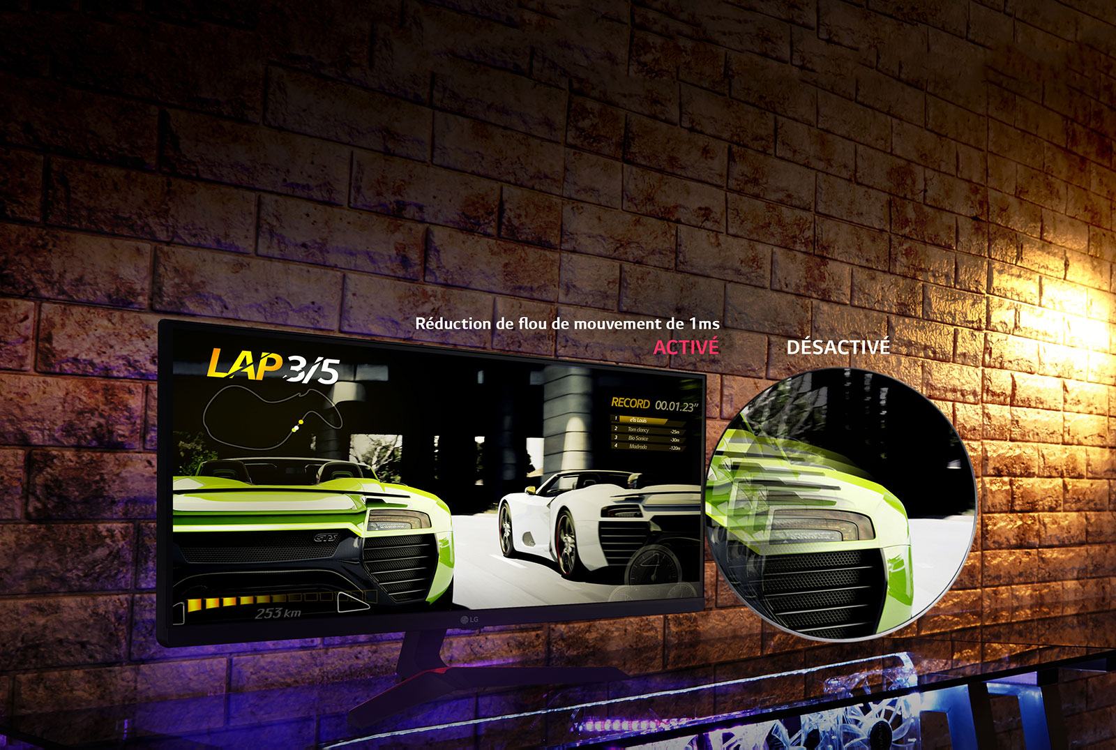 Moniteur Gaming 21:9 avec 1ms MotionBlur Reduction