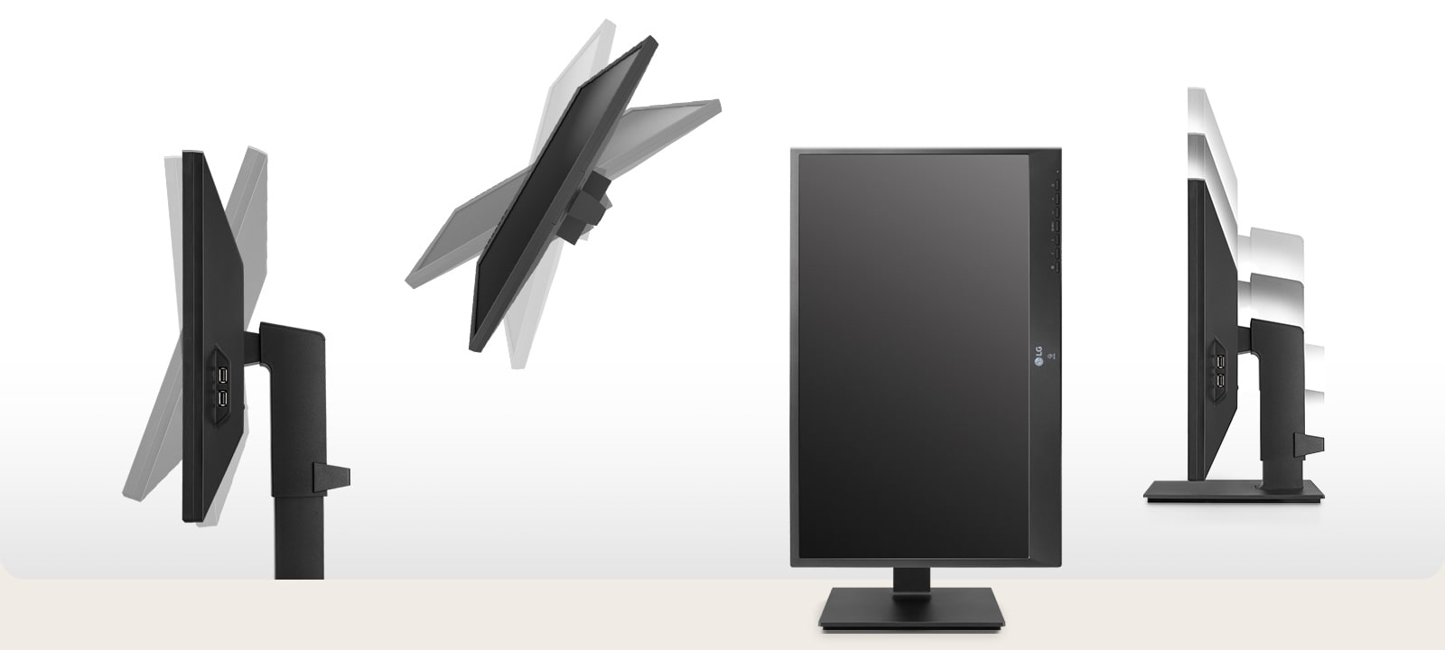 Le 24CR661N prend en charge l’ajustement de l'inclinaison, de la hauteur, du pivotement et de la rotation de l'écran.