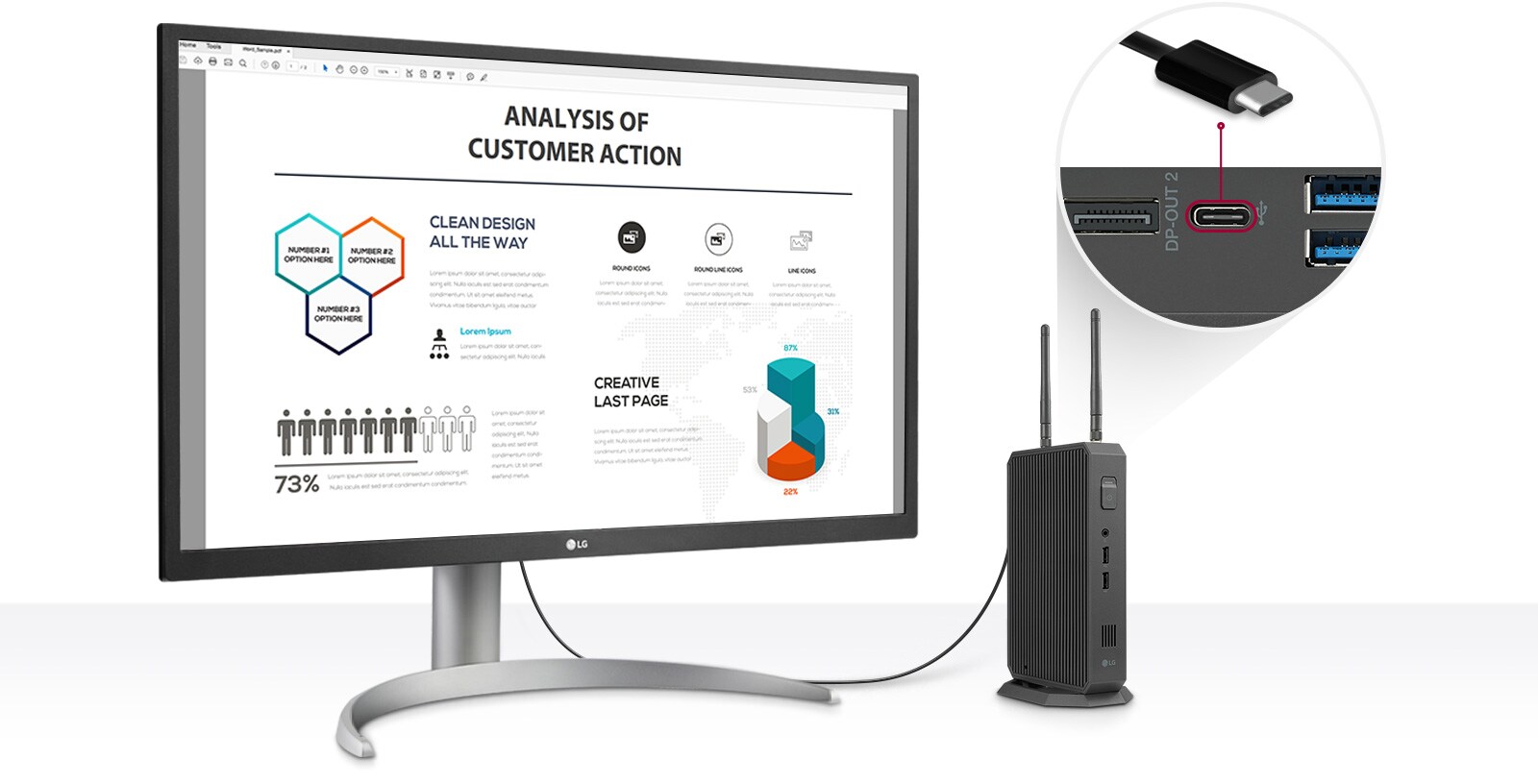 USB Type-C™ offrant une connexion haute performance.
