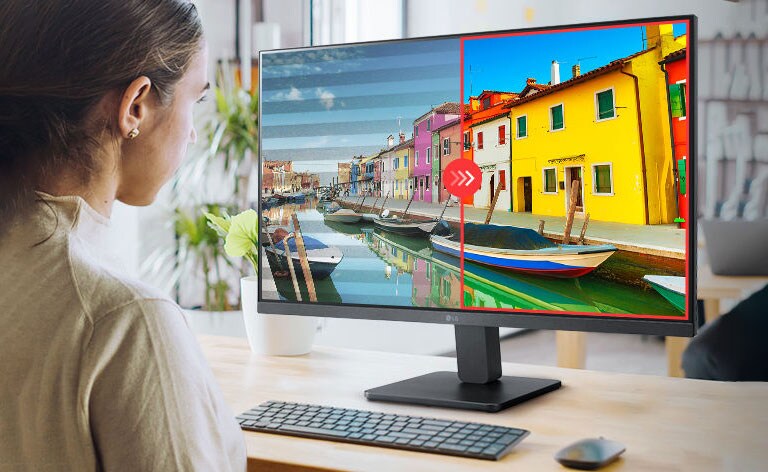 image de droite avec Flicker Safe et image de gauche sans Flicker Safe.