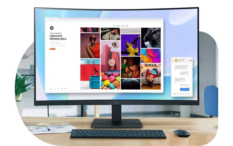 Cet écran Full HD 1920x1080 offre des couleurs nettes en affichant plusieurs programmes simultanément sur l’écran large 31,5 pouces avec une courbure de 1500R, améliorant la productivité au travail.