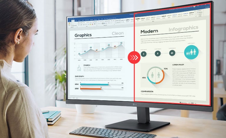 Comparaison : image de droite avec le Mode Lecture et image de gauche sans le Mode Lecture.