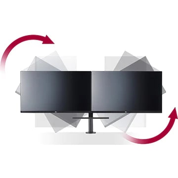 Ce moniteur permet de passer d’un affichage paysage à portrait avec sa rotation à 90 degrés