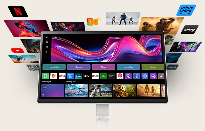 Grâce à webOS, profitez d’un accès fluide à un contenu varié via des applications comme Netflix, Prime Video, Disney+, YouTube, Apple TV et les LG Channels gratuites. Profitez de recommandations personnalisées, explorez des applications telles que Sport, Jeu et LG Fitness et contrôlez le tout aisément avec une télécommande ou de manière tactile.