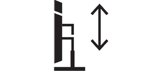 Icône de hauteur ajustable.