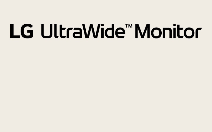 Logo LG UltraWide Monitor.