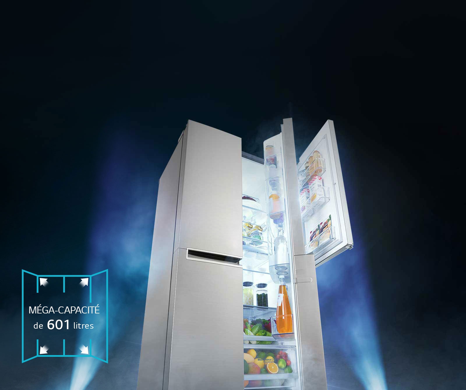 ACCÈS FACILE à une MÉGA-CAPACITÉ  de 601 litres1