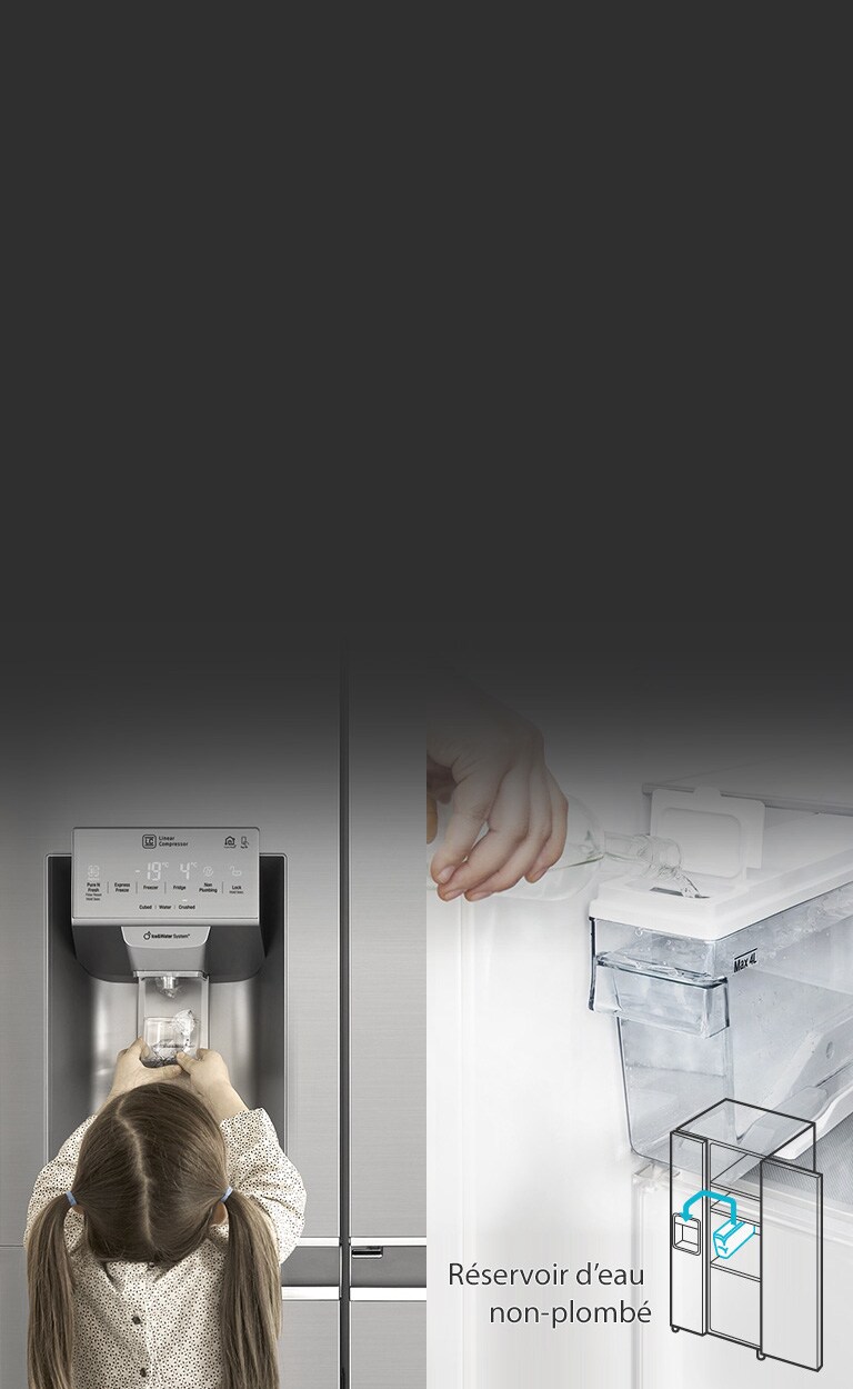 Insertion et retrait faciles du réservoir d'eau2