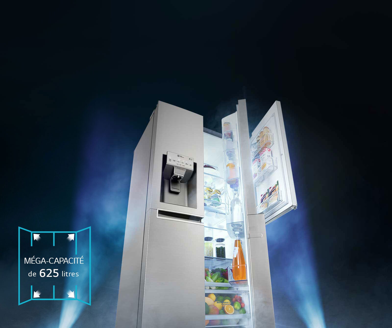 ACCÈS FACILE à une MÉGA-CAPACITÉ  de 601 litres