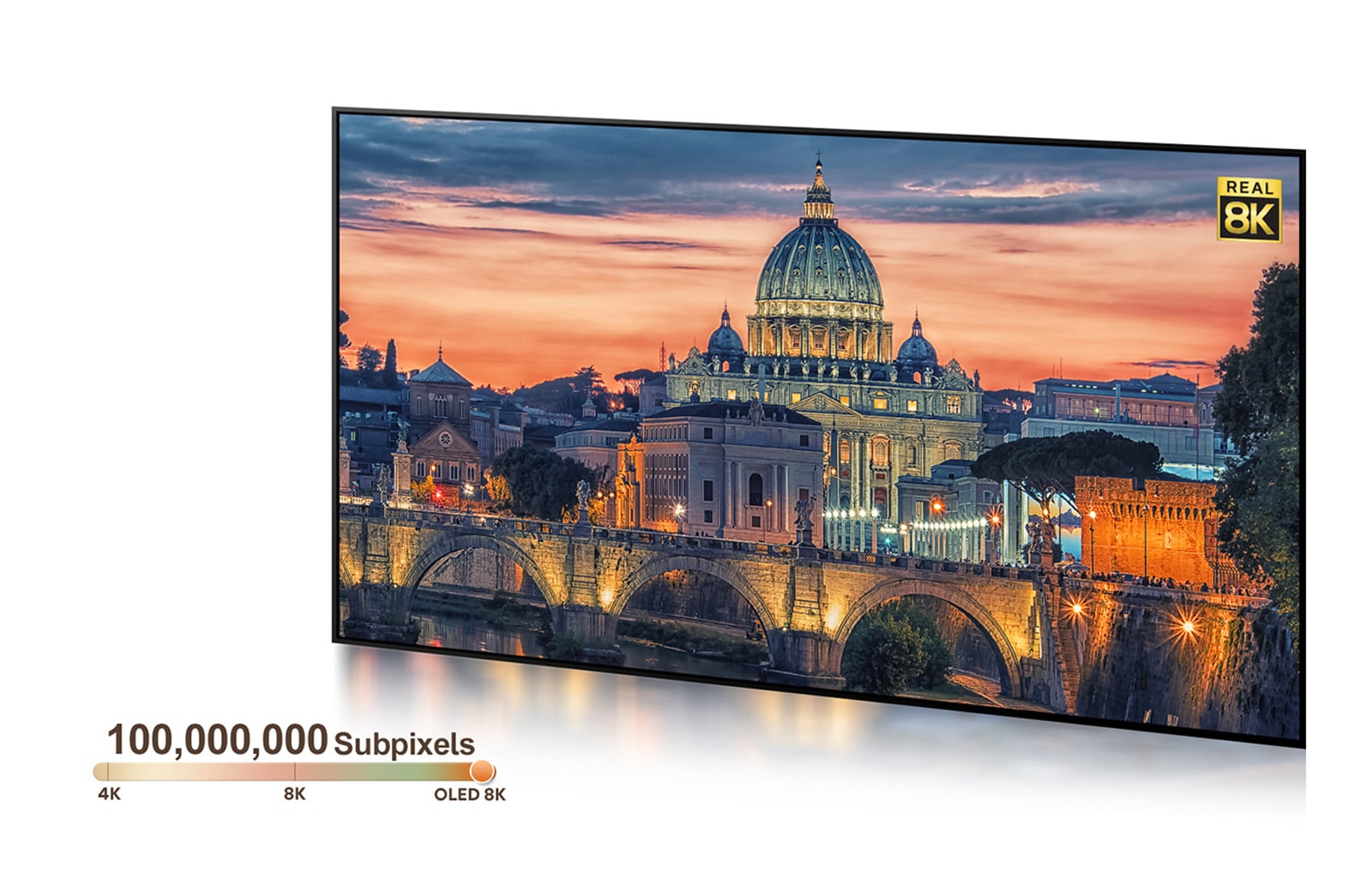 Un écran de téléviseur affichant le paysage de la place St-Pierre (lire la vidéo)