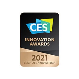 LG OLED Model 83 C1의 게임 범주에서 CES 2021 (Best In Innovation)의 Innovation Prize 우승자 로고가 배치되었습니다
