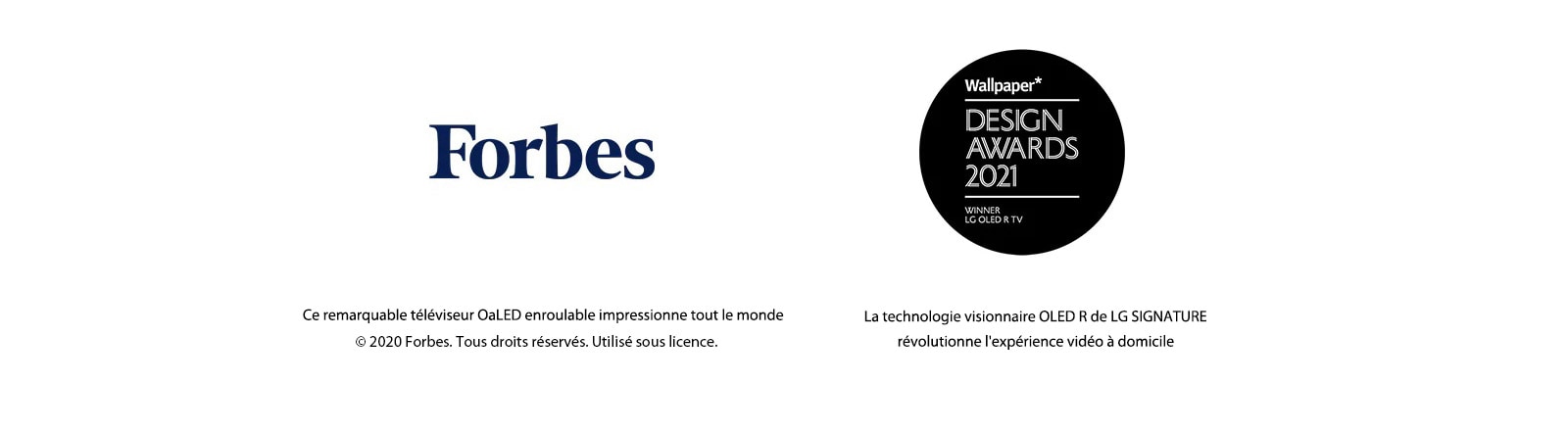 Logo of Forbes. Logo of Wallpaper Design Awards 2021.
