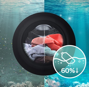 Il y a du linge à l’intérieur du produit et la lessive a été réduite de 60 %.