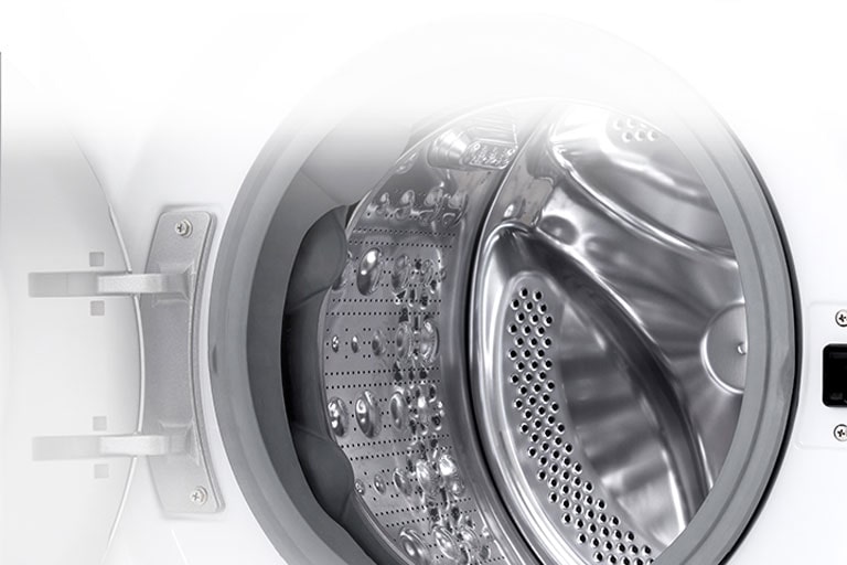 L’intérieur du compartiment de la machine à laver est affiché en détail.