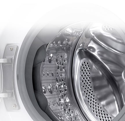 L’intérieur du compartiment de la machine à laver est affiché en détail.