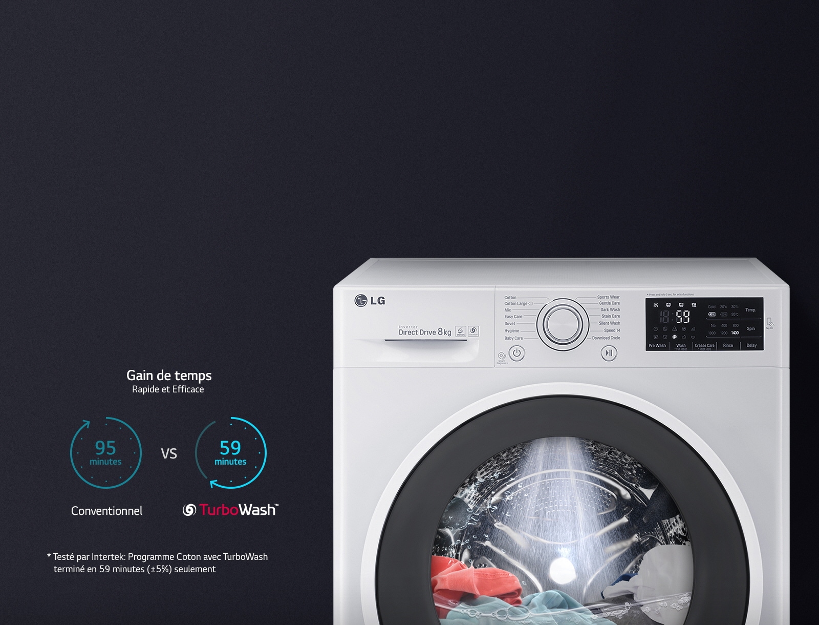 RAPIDE & EFFICACE avec le TurboWash™