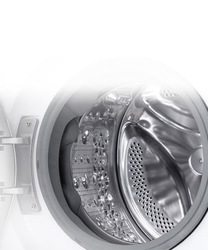 L’intérieur du compartiment de la machine à laver est affiché en détail.