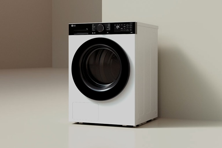 Une vidéo expliquant la fonctionnalité du condenseur à nettoyage automatique du sèche-linge LG