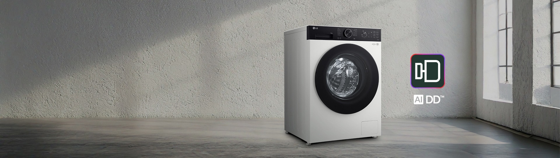 Machine à laver LG avec logo AI DD