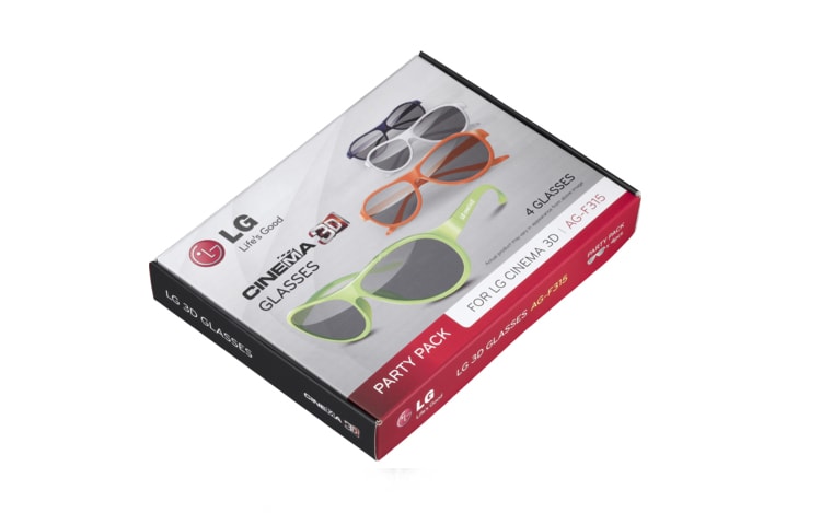 Lunettes CINEMA 3D LG Party Pack compose de 4 paires de lunettes originales et colorees LG ELECTRONICS Belgique
