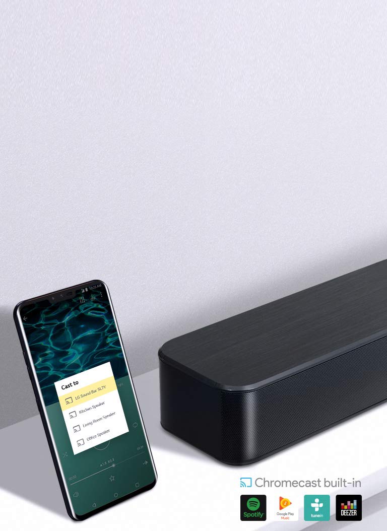 Barre de son qui intègre Chromecast