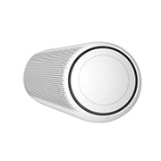 LG XBOOMGo PL7W, Gros plan d’une extrémité d’un XBOOM Go, le caisson gauche a un éclairage circulaire orange., PL7W, thumbnail 14