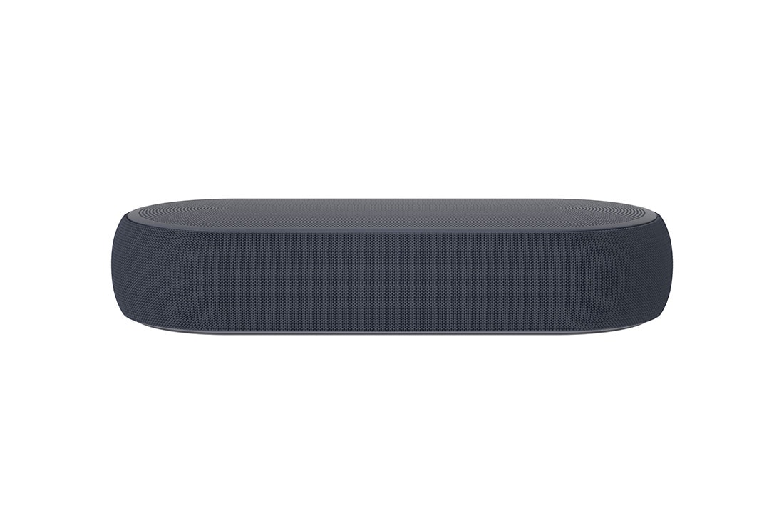 LG Barre de son LG QP5, Une vue latérale d’une barre de son et d’un caisson de basses placés sur une armoire en bois dans une chambre confortable, DQP5, thumbnail 4