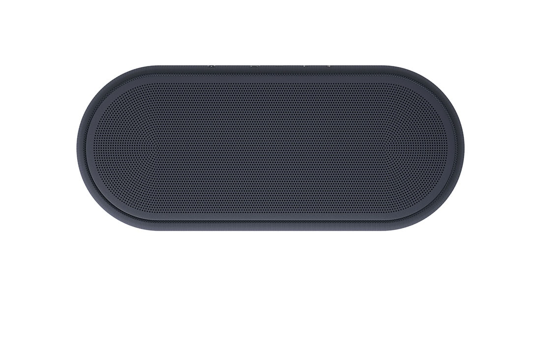 LG Barre de son LG QP5, Une vue latérale d’une barre de son et d’un caisson de basses placés dans un bureau blanc, DQP5, thumbnail 6