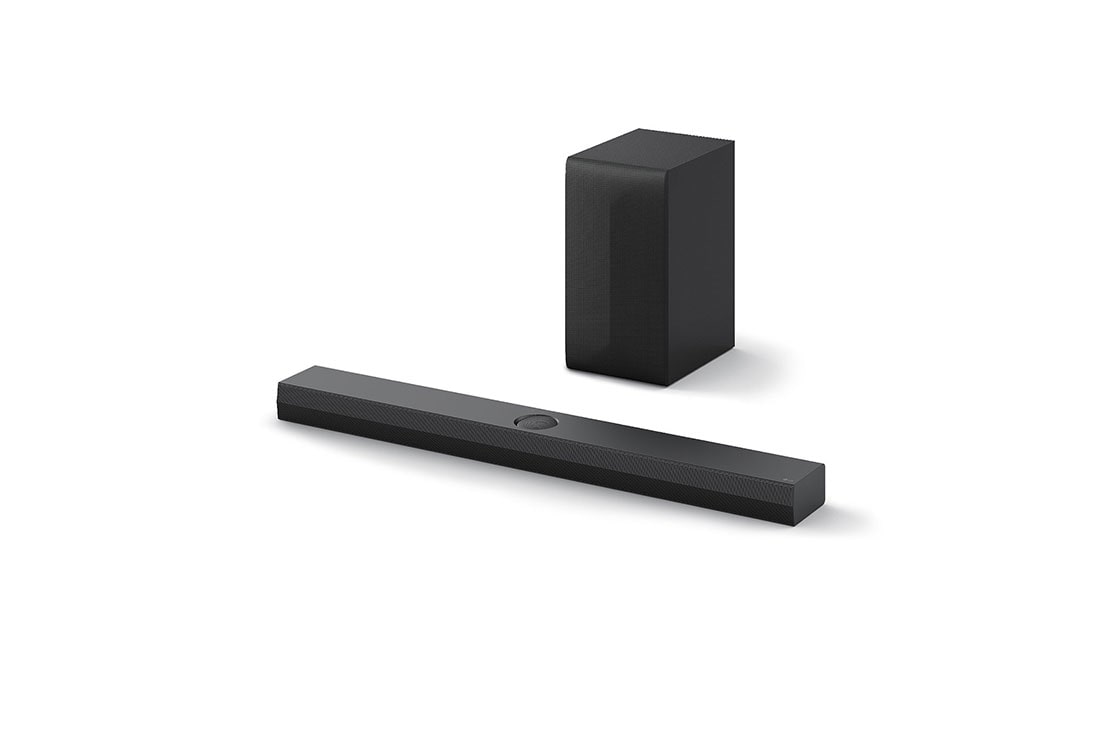 LG Barre de son DS70TY, Vue inclinée du dessus de la LG Soundbar S70TY et du caisson de basse, DS70TY, thumbnail 2
