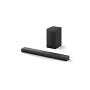 LG Barre de son DS70TY, Vue inclinée du dessus de la LG Soundbar S70TY et du caisson de basse, DS70TY, thumbnail 2