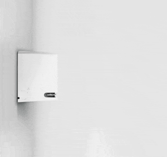 Animation d’un climatiseur LG montrant la fonction AI Air ajustant automatiquement le flux d’air pour un confort optimal.	