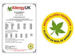 Certifiée par la BAF (British Allergy Foundation)1