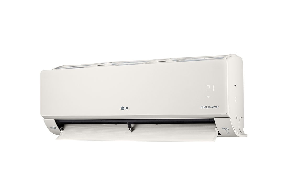 LG ARTCOOL Beige, 3.5kW, design beige élégant avec DUAL Inverter et UVnano™, Vue latérale droite avec façade ouverte, AB12BK, thumbnail 4