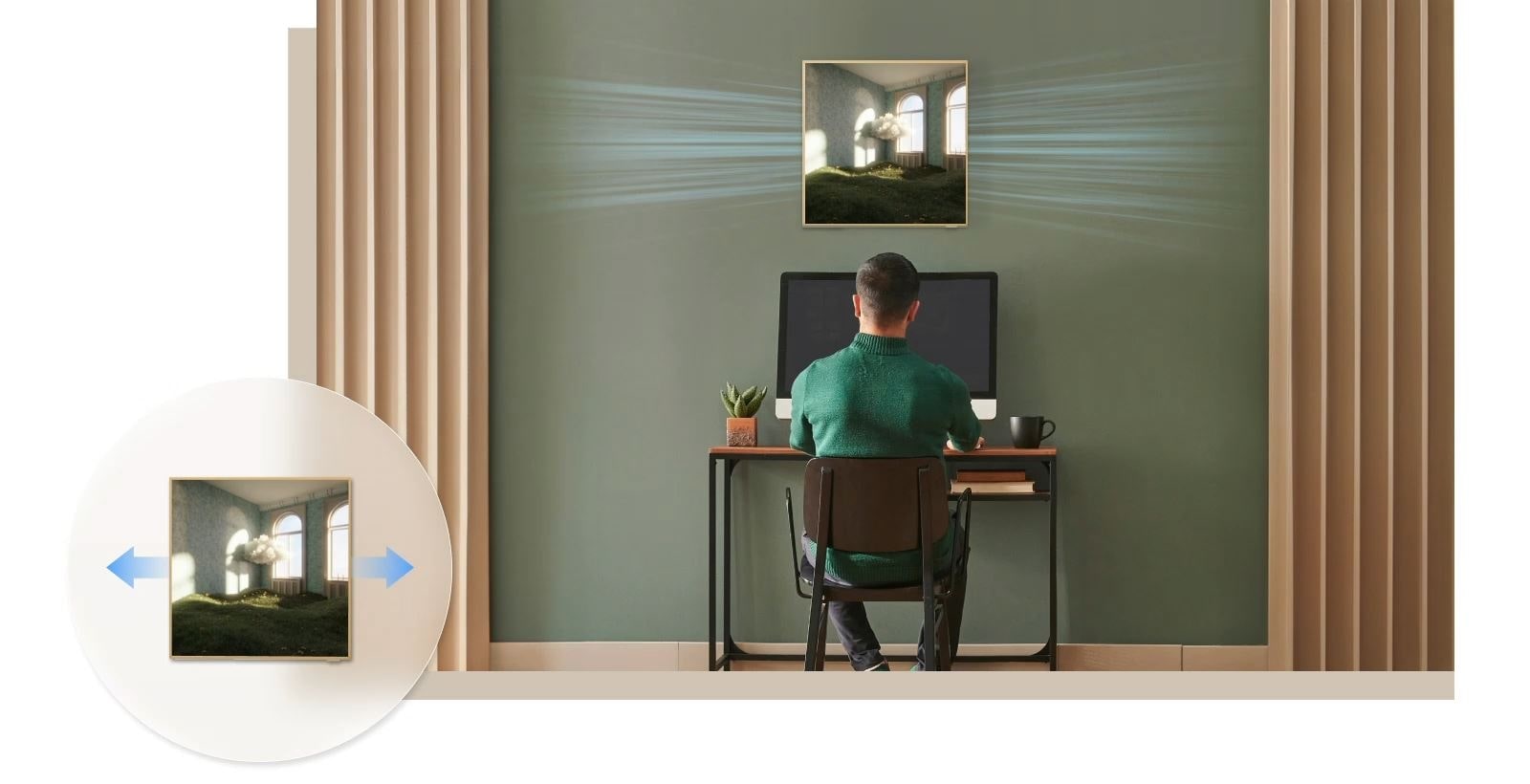 La lamelle cachée diffuse l’air dans votre espace de façon indirecte et homogène.