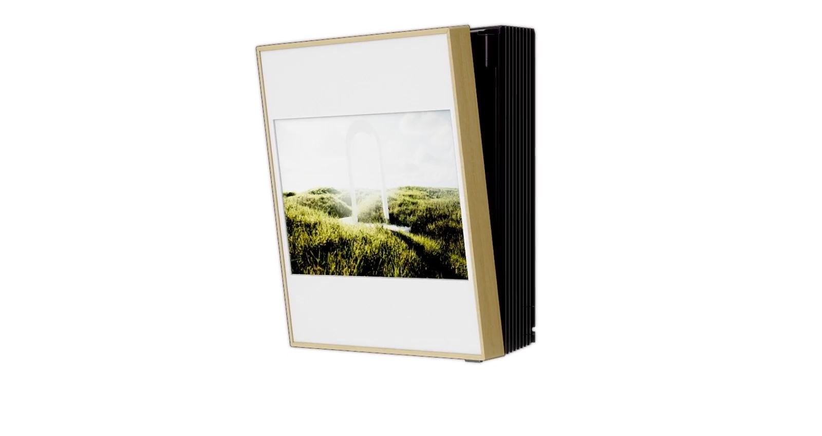 Transformez l’appareil en œuvre d’art avec un écran FHD 27 pouces à cadre en bois pour afficher de nombreux chefs-d’œuvre.