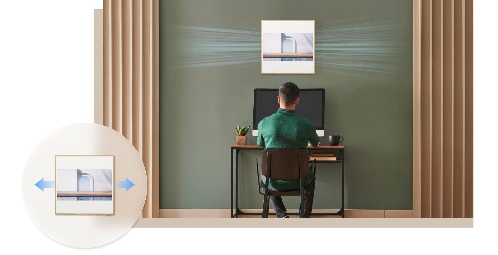 La lamelle cachée diffuse l’air dans votre espace de façon indirecte et homogène.