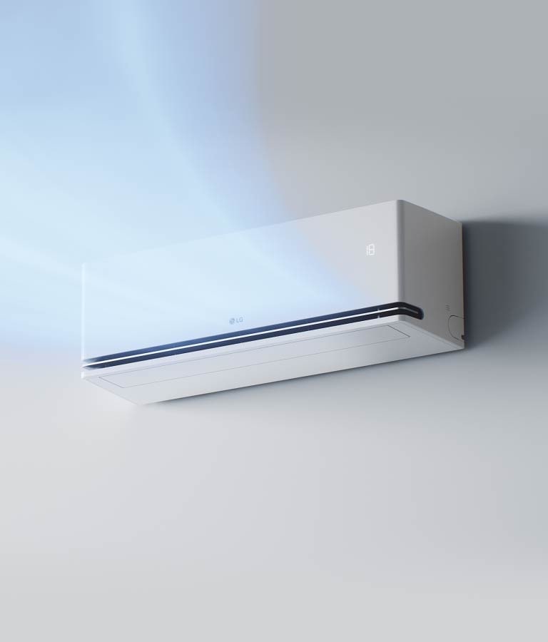 'Climatiseur avec flux divisé entre la lamelle avant et la lamelle du bas