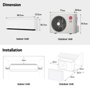 LG 5.0kW, DUALCOOL Deluxe, Climatisation, Dual Inverter HeatPump, design élégant et flux d'air confortable, H18S1D, thumbnail 13