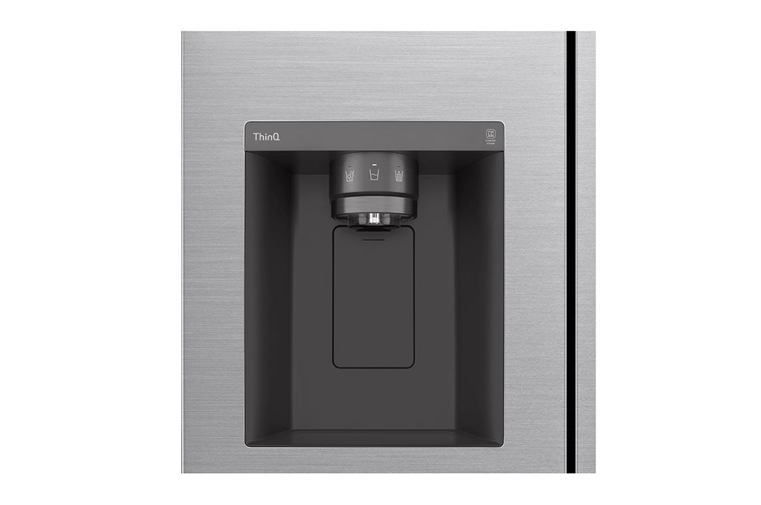 LG 635L capacité | DoorCooling+™ | Distributeur d'eau et de glaçons | Total No Frost | Compresseur Linéare Inverter, Vue de face, ouvert, GSLV70PZTD, thumbnail 5