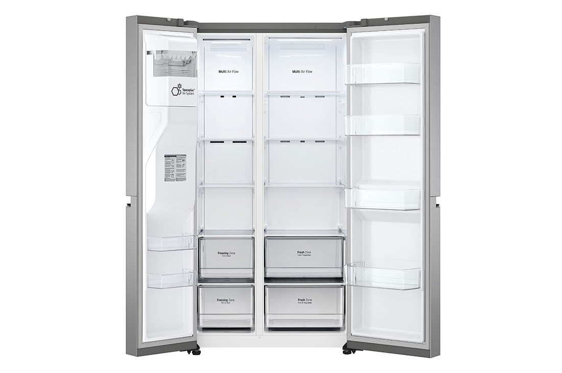 LG 635L capacité | DoorCooling+™ | Distributeur d'eau et de glaçons | Total No Frost | Compresseur Linéare Inverter, vue du tiroir, GSLV70PZTD, thumbnail 8