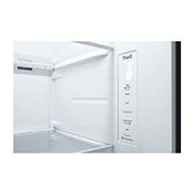 LG 635L capacité | DoorCooling+™ | Distributeur d'eau et de glaçons | Total No Frost | Compresseur Linéare Inverter, Vue de face, ouvert, GSLV70PZTD, thumbnail 7