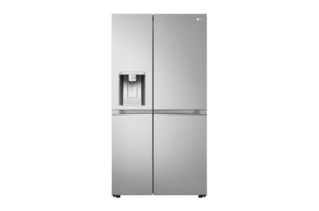 LG 635L capacité | DoorCooling+™ | Moist Balance Crisper | Fresh Balancer™ | Distributeur d'eau et de glaçons avec UVnano™ | Total No Frost | Compresseur Linéare Inverter, Vue de face, GSLV91MBAC