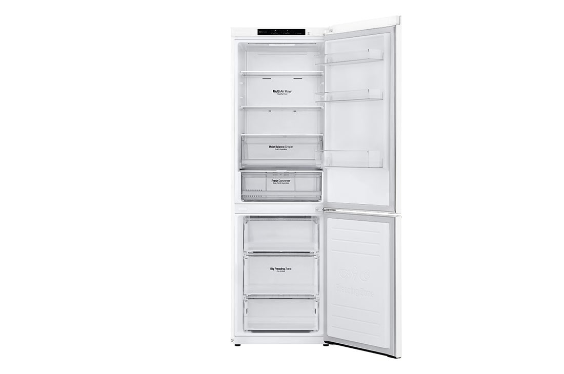 LG 341L capacité| C | DoorCooling+™ | Moist Balance Crisper™ | FRESHConverter™ | Total No Frost | Compresseur Smart Inverter, Avant ouvert, GBB61SWGCN1, thumbnail 3
