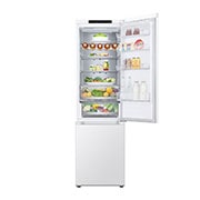 LG Door Cooling+: la fraîcheur partout | 387L capacité | Total No Frost | Compresseur Smart Inverter | Grande capacité | 35dB – très silencieux, porte supérieure avant ouverte avec de la nourriture, GBV5240CSW, thumbnail 8